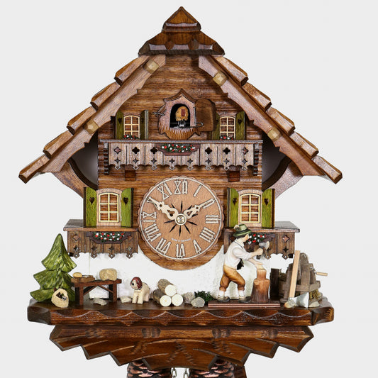 Black Forest Cuckoo Clock - Chalet Style - Woodchopper