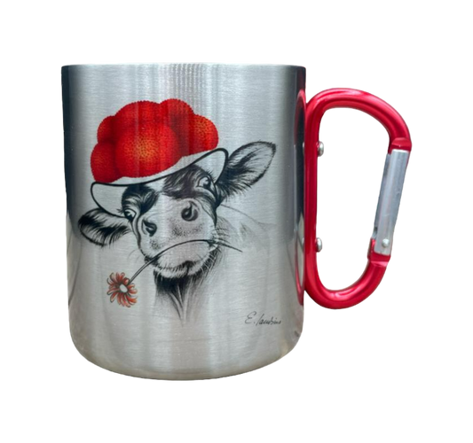 Stainless Steel Mug- Bollenhut Cow